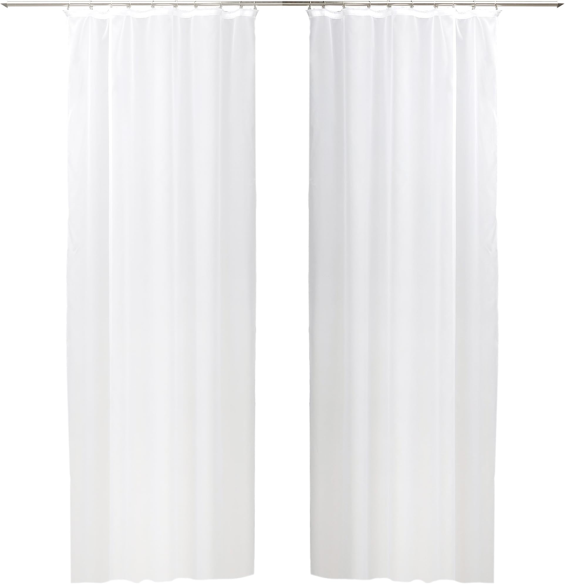 Voile Decorative Curtain Skylight Set of 2 Curtain Transparent Tab-Top Curtain Modern L/H Approximately 140 x 245 cm Store with Ruffle Pleat, or Kräuselband
