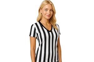 Murray Sporting Goods Women's Referee Shirt | Women's V-Neck Officials Jersey, Halloween Costume, or Waitress Uniform