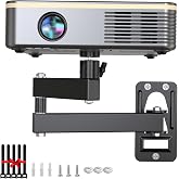 DAWASAPAT Universal Porjector Mount Foldable Wall Mount 1/4" Screw, Adjustable Tilt&amp;Swivel Hanging Bracket Holder Wall Mount Hanger Rack Stand for Projector with Cable Ties