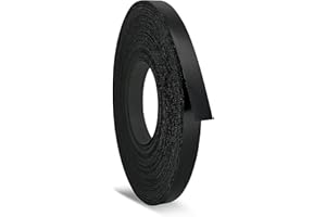 UNMAR Black Melamine Edge Banding Tape - 1/2 inch x 25 ft Easy Application Iron-On Edging for Cabinet Repairs, Furniture Rest