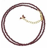 Natural Beaded Gemstone Choker Necklace,Faceted Beads, Birthstone Necklace, Energy Healing Crystal, Gift For Her, 925 Sterling Silver Jewelry 18 Inch