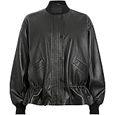 AllSaints womens Sofi Leather Bomber