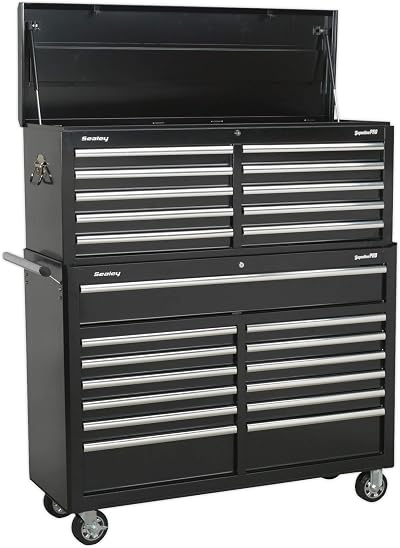Sealey 23 Drawer Tool Chest Combo Ball Bearing Slides Black