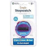 Learning Resources Simple 3 Button Stopwatch, Supports Science Investigations, Timed Math Exercises, Elapsed Time Tracking, Ages 5+