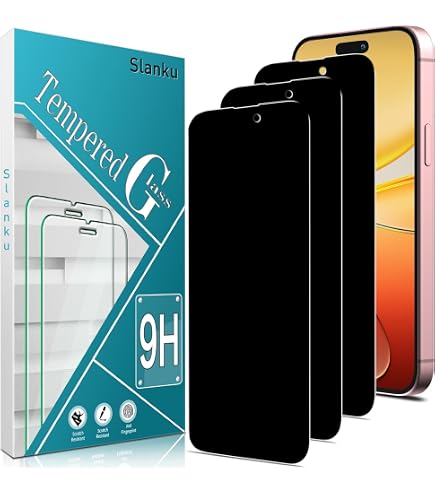 Pokolan 2 Pellicole Privacy Viola Per IPhone 16 – Vetro Temperato 9H Anti-Spia, Anti-Impronta, Filtro Luce Blu