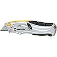 Alltrade Squeeze Utility Knife, Auto-Loading Squeeze, 6 Heavy-Duty Blades with Storage, Box Knives, Cut Tape Packaging - 150003