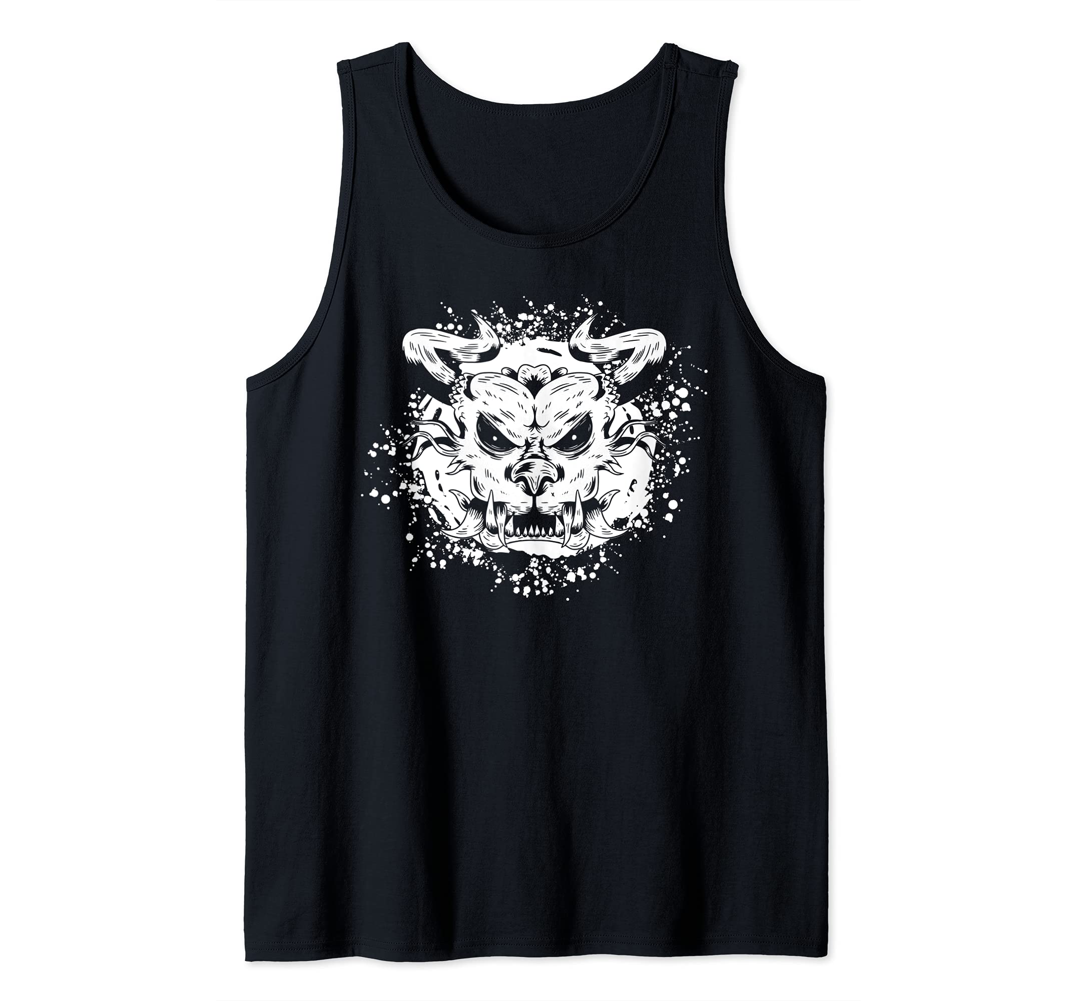 fantasy dragon head devil skull occult Tank Top