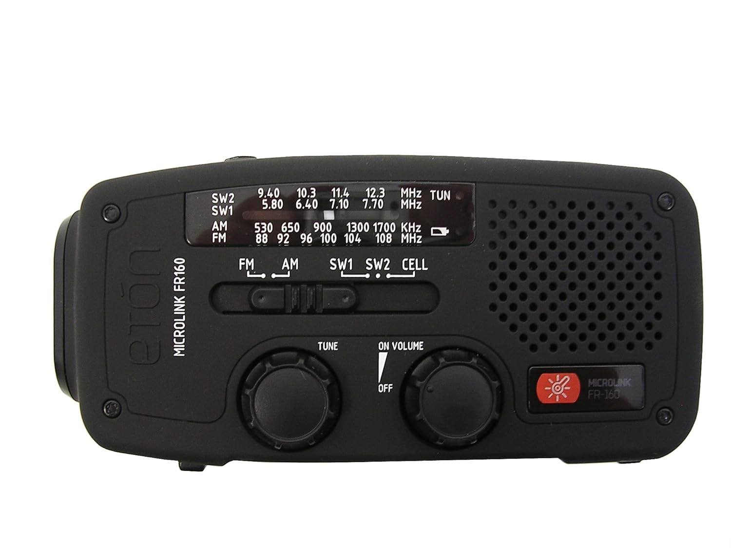 Amazon.com: Eton NFR160WXB Microlink Self-Powered AM/FM/NOAA Weather Radio  with Flashlight, Solar Power and Cell Phone Charger (Black): Home Audio &  Theater