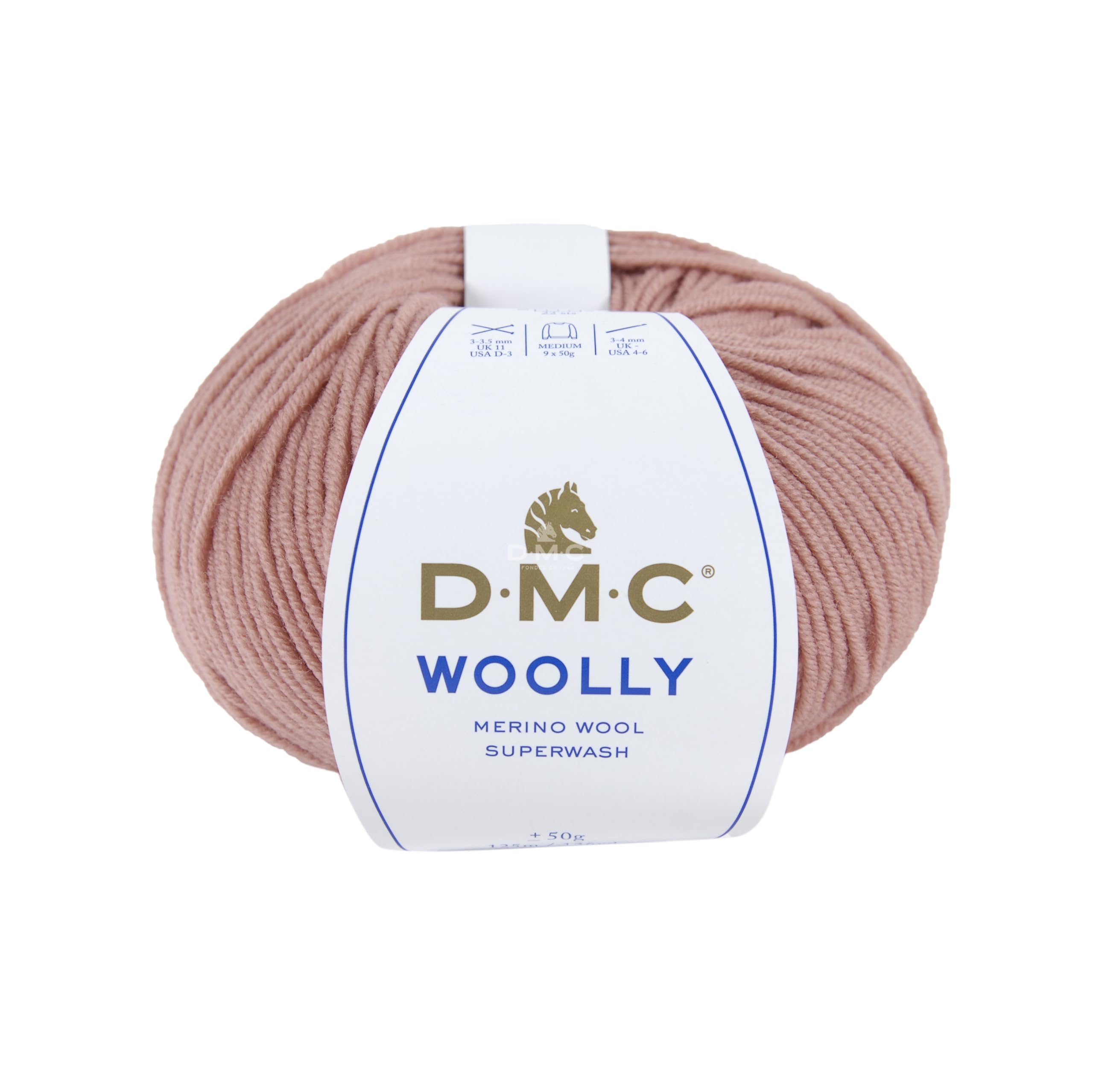 DMC Woolly Merino Yarn, Colour (045), Salmon, 50g