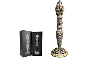 WILLMOVE Wand dice from Unique Dice 7 in 1 DND Metal Spinner dice for D20 D12 D10 D8 D6 D4 D% for Dungeons and Dragons The D&D Dice Roller Set (Sunset Brass)