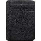 Funstreet Credit Card Holder Wallet Black Slim RFID Blocking Wallet for Men Women