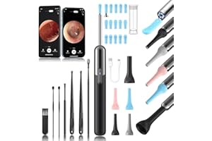 KOLRRY Ear Wax Removal, Ear Cleaner with Camera and Light, Ear Wax Removal Kit, Ear Wax Removal Tool Camera with 1080P, Ear Cleaning Kit with Spoons, Ear Camera for iOS & Android