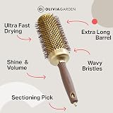 Olivia Garden Expert Blowout Speed Gold Brown 55 Ceramic Round Brush view 6