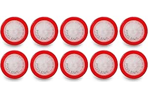AMTAST Syringe Filters PTFE 25MM Diameter 0.45um Pore Size (10 Pack)