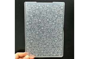 ZHXCGOOYX 3D Plastic Embossing Folder Template Cartoon Christmas Gift Texture 5x7 Inch for Card Making DIY Scrapbooking Paper Crafting Handmade Crafts Scrapbooking Arts Supplies Scrapbook Decor