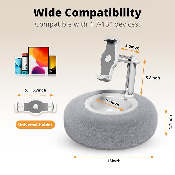 SUPEDESK TABLET PILLOW STAND FOR BED, ADJUSTABLE TABLET STAND WITH DETACHABLE SNACK BOWL, PHONE STAND FOR BED, KINDLE HOLDER, IPAD HOLDER, TABLET HOLDER FOR READING, WATCHING VIDEOS AND STREAMING