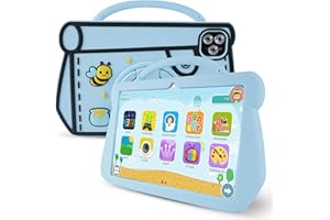 RITMOCHISPA Kids Tablet 10.1 Inch Android 14 for Ages 3-12, 10GB+64GB+1TB Expand, Octa-Core, Parental Controls, IPS HD Display with Eye Protection, SIM Card & WiFi, Includes EVA Case & Stand, Gift (Blue)
