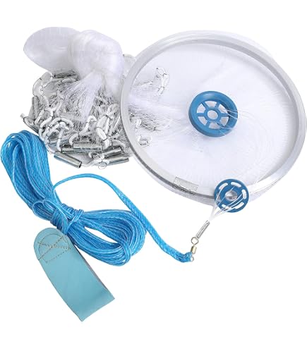 Filet en fonte de poisson mono-filament en nylon résistant pour appâts, piège à poissons, rayon de 1,8 m