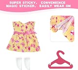 Aolso 14-18 Inch Baby Doll Clothes Set Dress Coat Hanger Velcro Easy Fit view 4