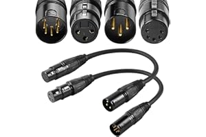 10'' DMX Converter, Palujorty 5F3M and 5M3F for Stage Light and DMX Controller