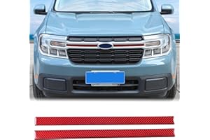 Aunginsy Car Front Bumper Grille Cover Compatible With Ford Maverick 2022-2024 Truck - Inserts Trim Cover, Face Badge Side Strip, Clip-in Guard Cover Accessories