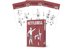 NewMe Fitness Kettlebell Workout Cards, Instructional Fitness Deck for Women & Men, Beginner Fitness Guide to Training Exercises at Home or Gym