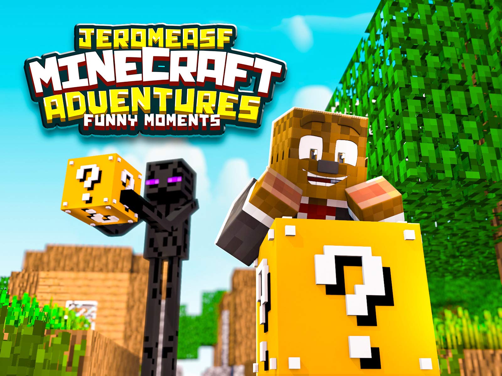 funny and the crew playing minecraft