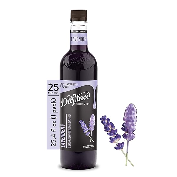 DAVINCI GOURMET LAVENDER SYRUP, NATURAL, 25.4 FLUID OUNCES...