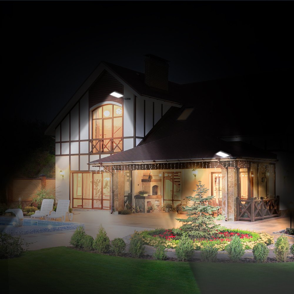 Solarmks Solar Lights Outdoor 56 LED Solar Motion Sensor Lights,Wireless Waterproof Landscape Lighting for Garden Patio Deck Yard Pathway Home Driveway Stairs