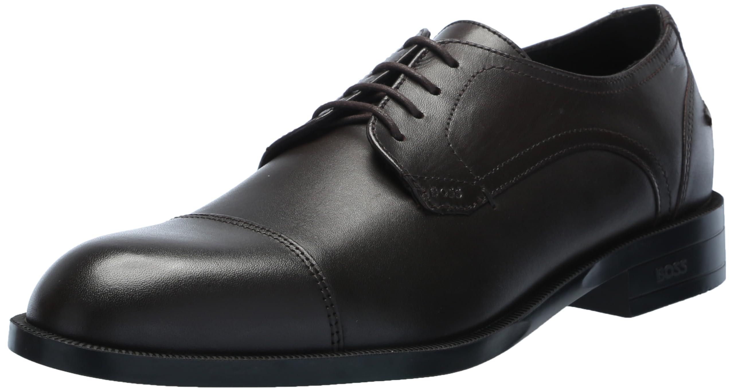 Tayil Smooth Leather Derby Dress Shoe, Brown Wood, 7