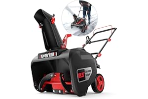 AMERISUN 21-Inch Snow Thrower 212cc Gas Snow Blower, Single-Stage, Recoil Start, 35ft Throw Distance, 180° Adjustable Chute, Lightweight Snow Removal for Driveway, Sidewalk & Patio