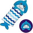 Happy Nappers Fluffaluff Pets, Snap On & Off The Pillowcase, Standard & Queen-Sized Pillows, Comfy, Cozy, Compact, Super Soft, Warm, Pillows That are Fluff Pets, 3ft.– Shark