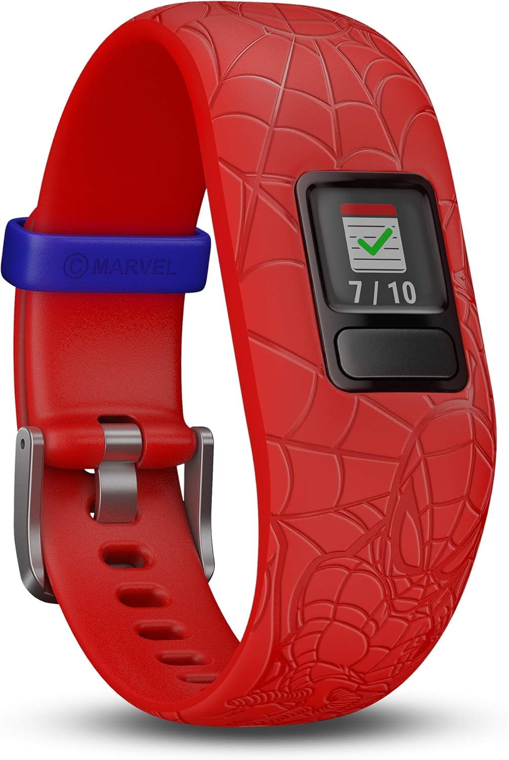 Garmin vivofit jr. 2, Kids Fitness/Activity Tracker, 1-Year Battery Life, Adjustable Band, Marvel Spider-Man, Red