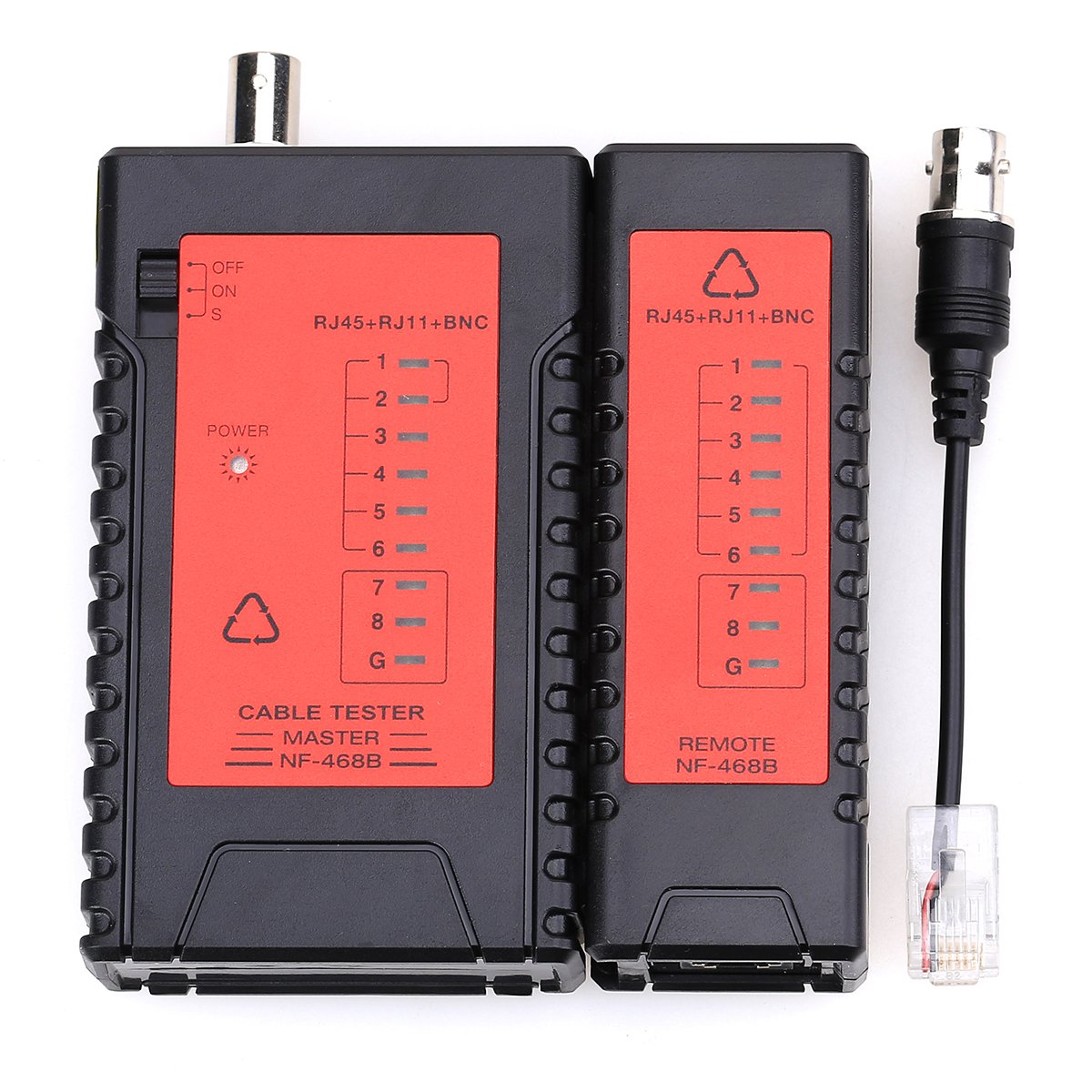 Cruser NF-468B Network Lan Cable Wire Tester RJ45 RJ11 RJ12 BNC CAT5 Tracker Wire cable tracer
