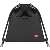 Desing Wish Lightweight Headphone Storage Bag, Portable Headset Carrying Pouch Headphone Case Bag Soft Travel Pouch for Over-Ear Headphones/Gaming Headsets/Neckband Earbuds (Large Black)