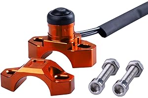 ORAEVY CNC Universal Motorcycle Engine Stop Start Kill Switch Button with Mounting Backplate Compatible with SX EXC XCF Duke LC4 SMR SMC SUPERDUKE - Orange