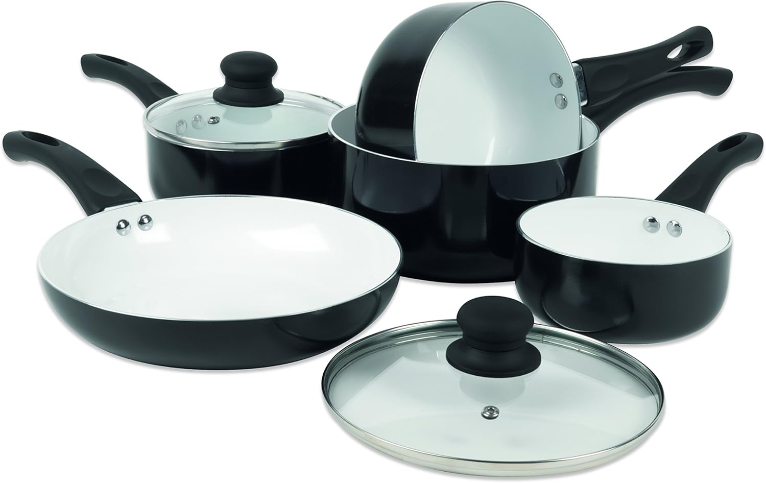Russell Hobbs CS01132 5PC Ceramic Coated PAN Set Amazon.co.uk Kitchen