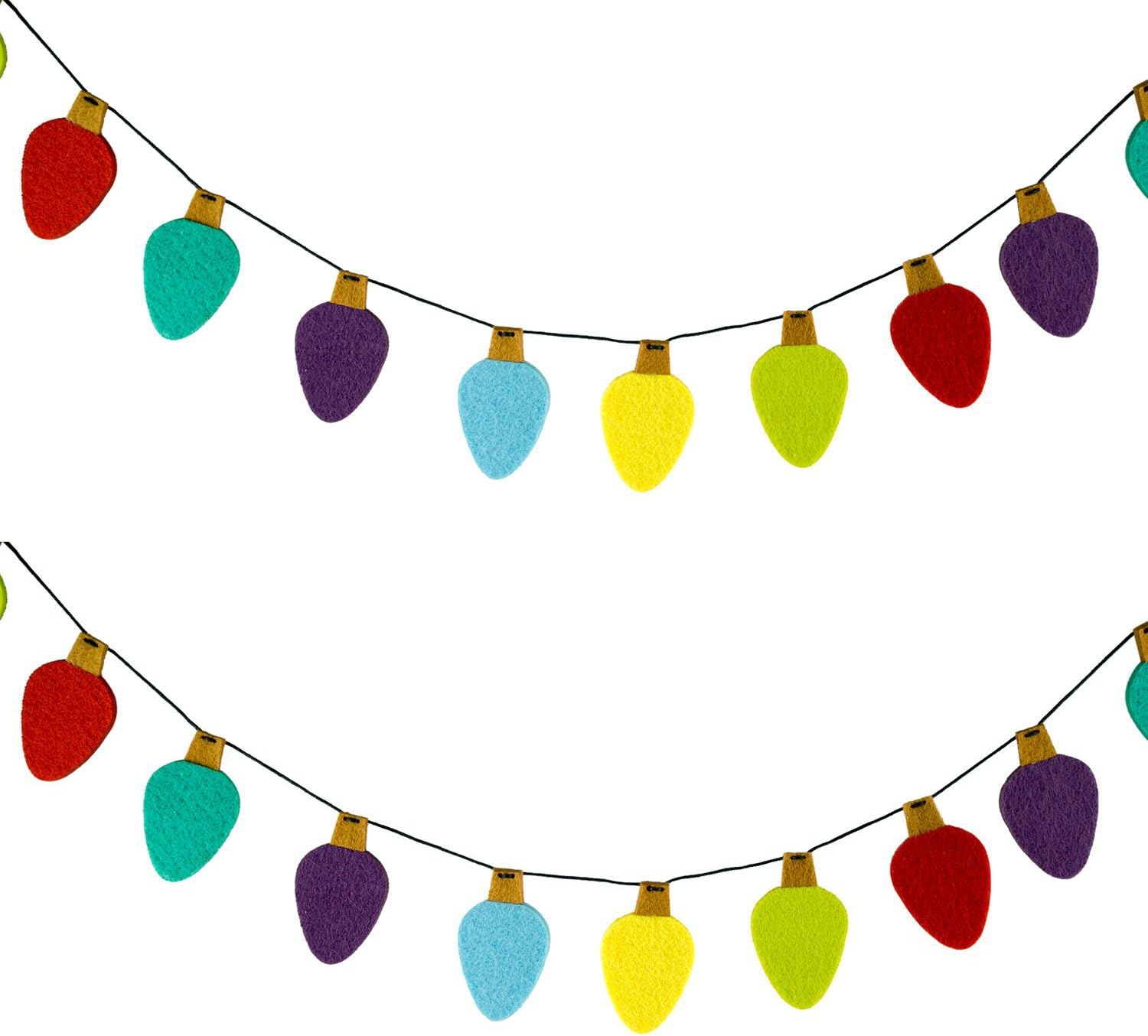 Christmas Festive Lights Garland 120" L — Vibrant Colors — Brightens up Your Festive Holiday Season — Accents Your Christmas Decorations