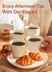 Sweese Porcelain Latte Cups - Stackable Coffee Cups