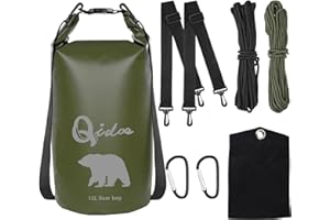 QIDOE Bear Food Bag for Camping Ultralight Food Bag Hanging System 10 L Waterproof Bear Bag Pulley Systems Includes Waterproof Bear Bag, Nylon Ropes, Hooks for Camping Backpacking