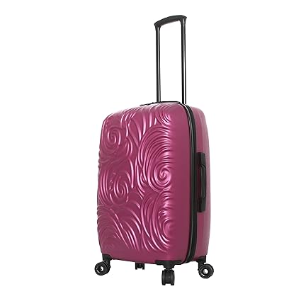 Mia Toro Italy Swirl Hard Side 24 Inch Spinner, Rose