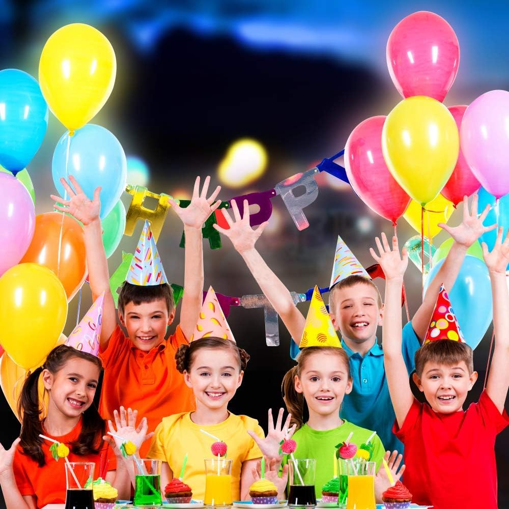 POKONBOY 50 Pack LED Light Up Balloons, Glow in the Dark Party Supplies LED Balloons Neon Party Supplies for Birthday Wedding Festival Easter Decorations (Mixed Color): Toys & Games