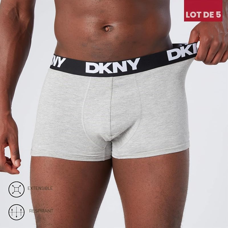 Portland Mens Boxers Shorts Multipack | Pack of 5 Cotton Boxers for Men | Breathable Trunks, Cotton Fabric | Mens Underwear Trunks | Ideal Gifts for Him, Grey, Black, Navy, Charcoal, White, XL