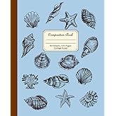 Blue Nautical Notebook with Seashells – College Ruled: A Marine-Style Vintage Journal for Women and Girls-Perfect for School & Notes