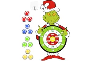 ONIBOGO Christmas Games Gifts for Kids, Large Christmas Dart Board Game with 12 Sticky Balls, Indoor Outdoor Sport Multi-Player, Xmas Party Supplies Stocking Stuffers