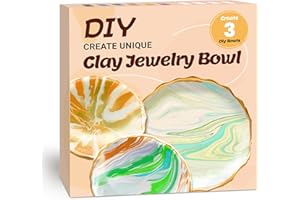 CALPALMY Silicone Bowl Molds Kit for Clay - DIY Unique Jewelry Bowl Trinket Dish Making Set - 28-Piece Clay Craft Kit for Cre