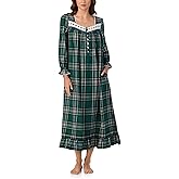 Eileen West Womens Sleepwear & Loungewear - Brushed Flannel Collection - 100% Cotton Long Sleeve 50" Long Ballet Nightgown