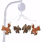 Bedtime Originals Sleepytime Bear & Fox Musical Baby Crib Mobile Soother Toy