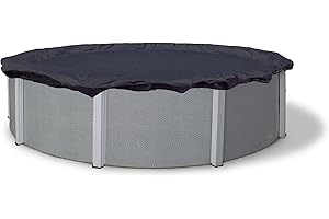 Blue Wave BWC700 Bronze 8-Year 12-ft Round Above Ground Pool Winter Cover,Dark Navy Blue