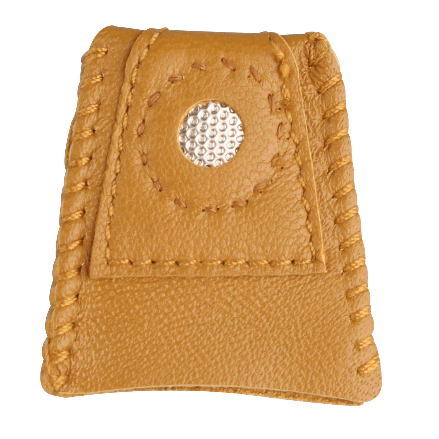 Jopto Soft Leather Thimbles Dimpled Coin Thimble Needlework Assistant Accessory Convenient Practical DIY Tools for Sewing Needlework and Handicrafts (L)